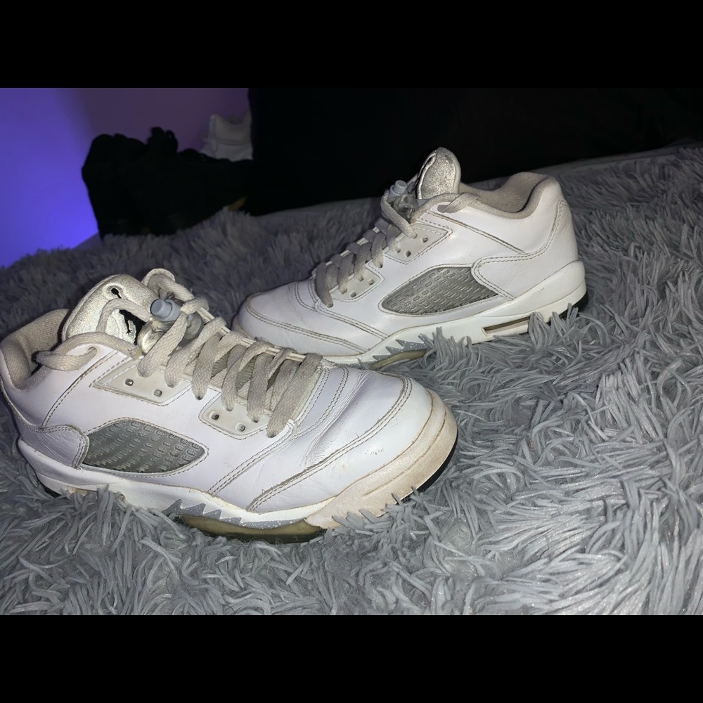 White air jordan 5s retro low